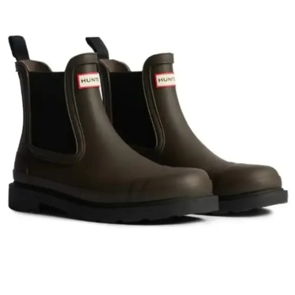 Hunter Commando Waterproof Chelsea Boots Pull On Black Womens Size US 10 EU 42 - Picture 1 of 13
